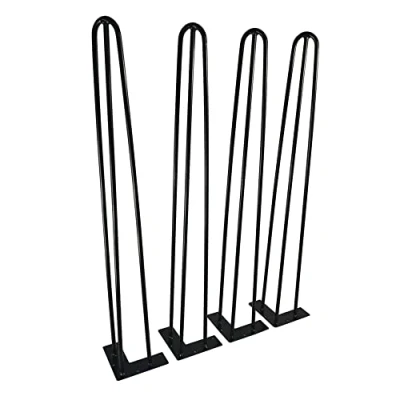 Image of Oypla 28 Inch / 71cm Hairpin Legs Set of 4 Heavy Duty Metal Coffee Dining Table DIY Furniture