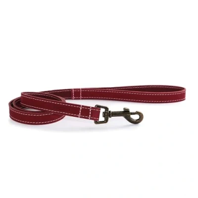 Image of Ancol Timberwolf Leather Lead Raspberry 60cmx19mm, Pink
