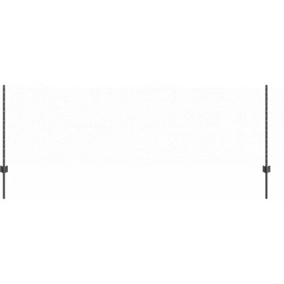 Image of vidaXL Fence Posts 11 pcs U Channel Grey 80 cm Steel