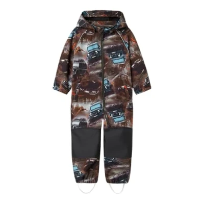 Image of NAME IT Boy&#039;s Nmmalfa08 Softshell Suit Aop1 Fo Noos rain, Green, 3 Years