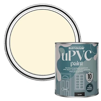 Image of Rust Oleum Beige uPVC Door and Window Paint In Gloss Finish Clotted Cream 750ml