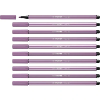 Image of Premium Fibre Tip Pen STABILO 68 Pack of 10 Grey Violet