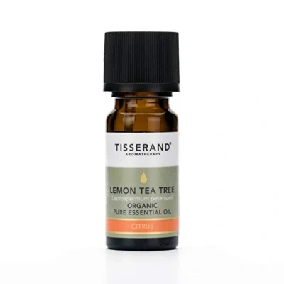 Image of Tisserand Aromatherapy Organic Lemon Tea Tree Essential Oil, Massage Oil Tree, Bath 100% Pure And Natural 9 ml