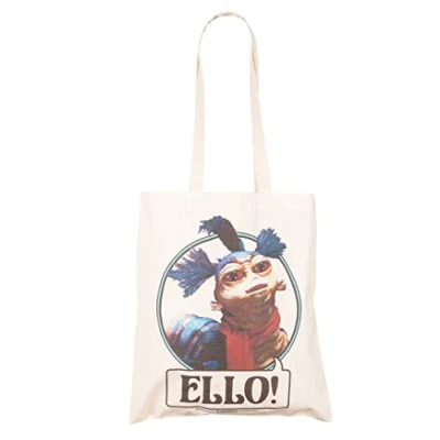 Image of TruffleShuffle Tote Bags Labyrinth Worm Ello Bag White/Off White
