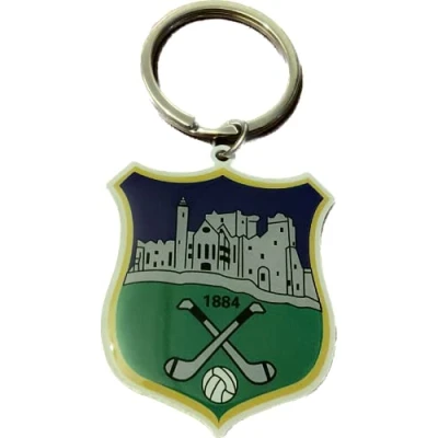 Image of Tipperary Official ALL IRELAND GAA County crest ultra thin metal keyring.