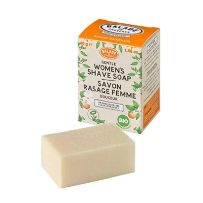 Image of Balade en Provence Organic Shave Soap Bar for Women Orange Blossom Scent 40g