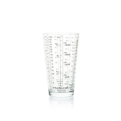Image of KitchenCraft Glass Measuring Cup for Wet and Dry Ingredients, Imperial Metric Units, Powdered Mixes Liquids, 450 ml