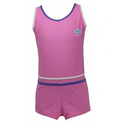 Image of Kidz Swimmers Girls Boyleg Swimming Costume Fuchsia Pink (9 10 Years)