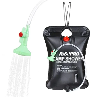 Image of RISEPRO 5 gallons 20L Solar Shower Bag Heating Camping Temperature Indicator Hot Water Hiking Climbing