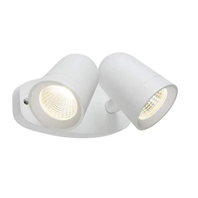 Image of KnightsBridge 230V IP65 18W LED White Twin Spot Floodlight