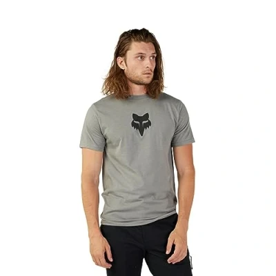 Image of Fox Racing Head Ss Prem Tee, Windbreaker, Men&#039;s, Grey, L
