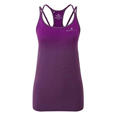 Image of RONHILL Women&#039;s Wmn&#039;s Infinity Marathon Tank, Grape Juice/Grey Marl, 6 8 RH 003856
