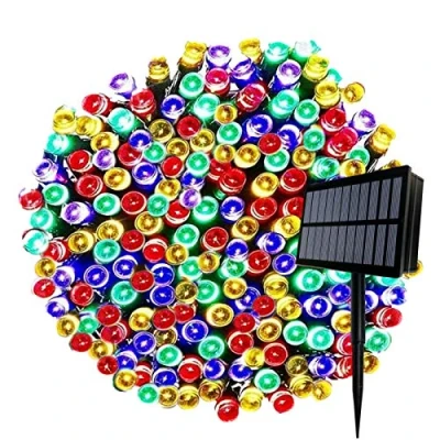 Image of FANSIR Solar String Lights, 164ft 500 LED Outdoor Powered Fairy Lights Waterproof 8 Modes Garden Decorative for Tree, Patio, Garden, Yard, Home, Wedding, Party (500 Multicolor)