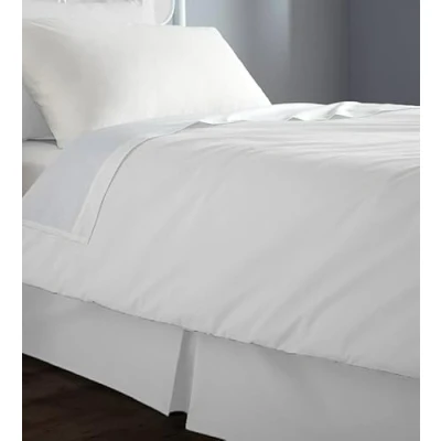 Image of COMFORTNIGHTS, Flame Retardant Bed Linen set, Single size, inc Duvet Cover, Fitted sheet and Pillowcase pair (White)