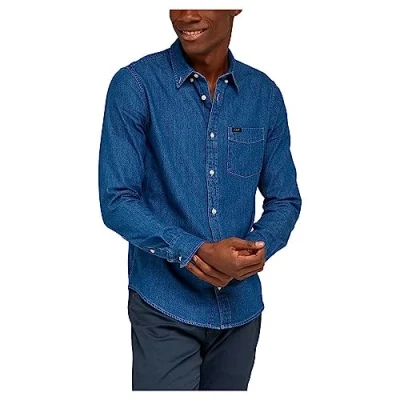 Image of Lee Men&#039;s Button Down Shirt, Mid Stone, L