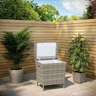 Image of Aspen Grey 31 Litre Rattan Single Cooler Box