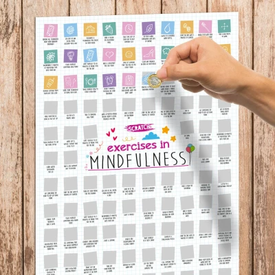 Image of 100 Exercises in Mindfulness Scratch Poster