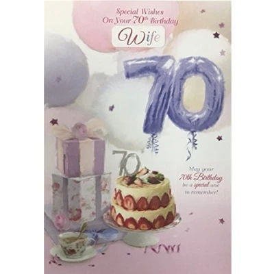 Image of 70Th Birthday Card Female Titles Friend Sister Mum Wife Auntie Gran Nan