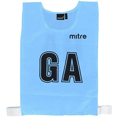Image of Mitre Adult Netball Pro Sports Training Bibs (Pack of 7 Bibs), Sky Blue, L