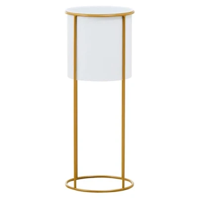 Image of Premier Housewares Planters, White, Gold, One Size