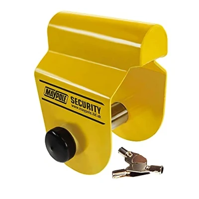 Image of Maypole ALKO Hitchlock Suitable for Securing AK130 AK160 AKS1300 AKS2004 AKS3004 Caravan and Trailer Hitches, Yellow