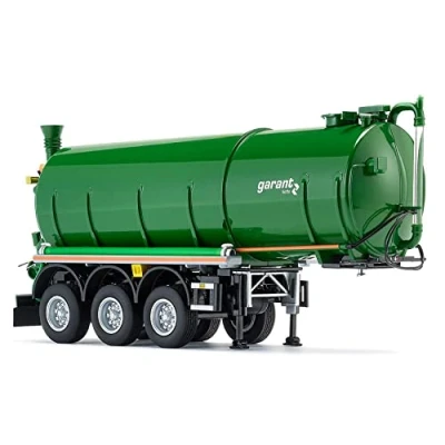 Image of WIKING 077656 Kotte Tank Semi Trailer Garant TSA 30,000, Model, 1:32, Metal/Plastic, For Ages 14+, Multiple Features, Telescopic Supports, Functional Lift Axle, Leaf Green