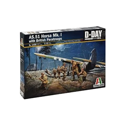 Image of Italeri ITA1356 AS.51 II AS 51 Horsa MK.I, British Paratroopers Scale model kit, Unpainted