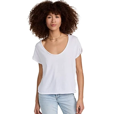 Image of Free People Women&#039;s Dylan Tee, Painted White, M