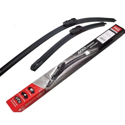 Image of HQ AUTOMOTIVE Front Windscreen Wiper Blades fits TOYOTA C HR 2pcs Replacement 2016 onwards Graphite Coated Natural Rubber No Smear Judder Free Model ADC61 621 V2