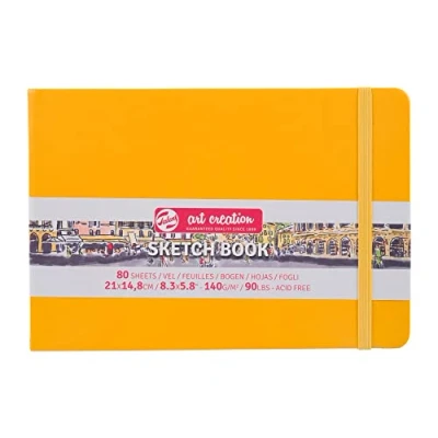 Image of Talens Art Creation Sketchbook 80 Sheets, 21 cm x 14.8 cm, Golden Yellow, A5, 9314115M