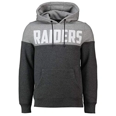 Image of Fanatics Oakland Raiders Hoody Cut And Sew Chrome L