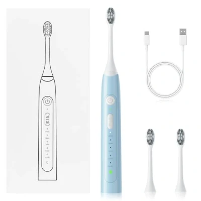 Image of Electric Toothbrush,Sonic Toothbrush with 2 Brush Heads,40000 VPM 5 Modes,5 Hours Fast Charge for 55 Days,Can Effectively Clean Bacteria in The Oral Cavity,Rechargeable Power Adults and Kids（Blue）