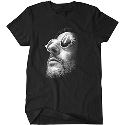 Image of ZHAO Léon T Shirt Cult Mathilda Lando Professional Jean Reno Hit Movie Leon Black L