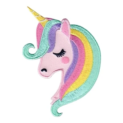 Image of PatchMommy Unicorn Patch, Iron On/Sew On Embroidered Applique Motif for Children Kids Baby