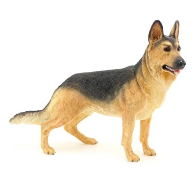 Image of Leonardo Collection LP04167A Lesser &amp; Pavey German Shepherd Dog Alsatian Ornament, Black and Tan,19x6x16cm