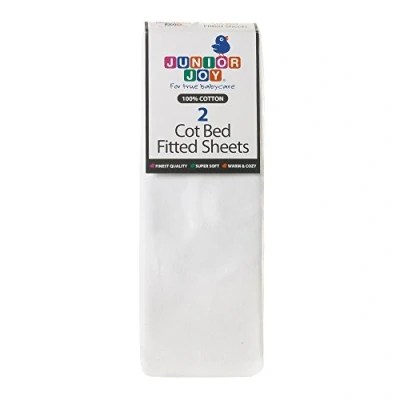 Image of Cot Cotton Fitted Sheet (Pack of 2) 6230WH