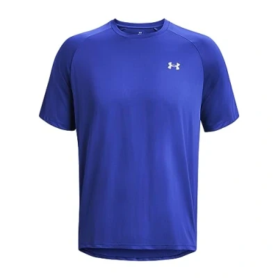 Image of Under Armour Mens Tech Reflct Short Sleeve T Shirt Blue L