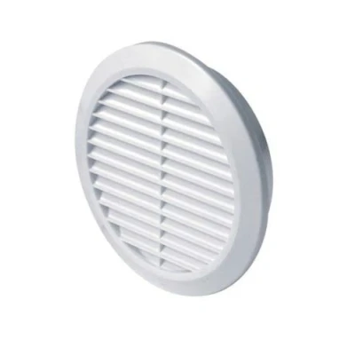 Image of White Round Air Vent Grille 110mm / 4.33&quot; inch Circle Ducting Ventilation Cover.