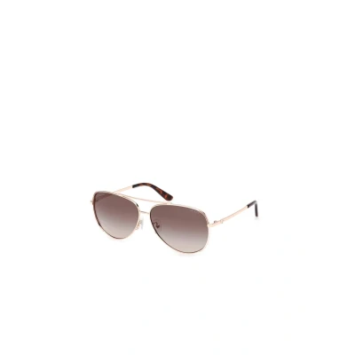 Image of Guess Woman GU00193 28F Sunglasses Metal Gold Brown Pilot Normal