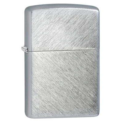 Image of Zippo Windproof Lighter Classic Herringbone Sweep Chrome Refillable for Lifetime Use Adjustable Flame Gift Box Metal Construction Made in USA
