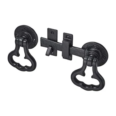 Image of A. Perry 4414 152mm Old Hill Ironworks Cottage Ring Gate Latch, Black Antique