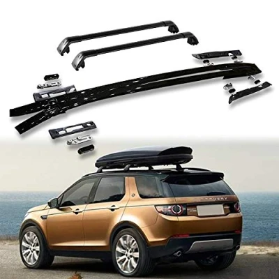 Image of Roof rack set fit for 2015 2024 Land Rover Discovery Sport 4pcs baggage racks and cross bar sets