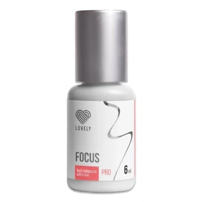 Image of LOVELY eyelash Glue FOCUS (6ml, color: BLACK) lightning fast glue, drying time: 0,5 seconds, 8 weeks adhesion, durable, for professional extensions, Extension
