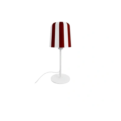 Image of Dyberg Larsen table lamp Gry, red/white, height 49.5 cm, metal