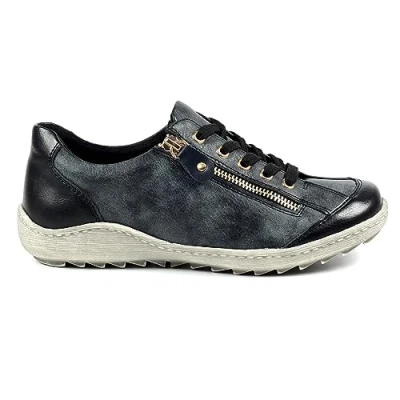 Image of Ladies Bianca Black Trainer 4