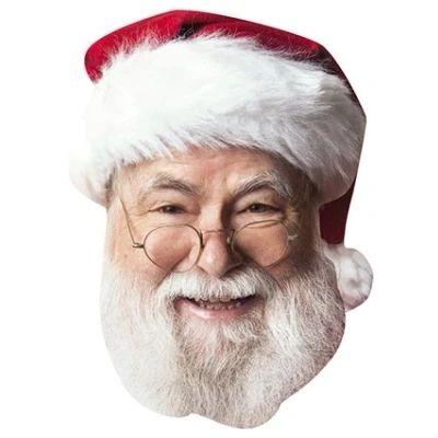 Image of FoxyPrinting Santa Clause Tv Star Celebrity Cardboard Party Face Mask Fancy Dress