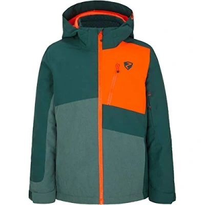 Image of Ziener Ayden Junior Boys&#039; ski jacket, winter waterproof, windproof, warm, boys, Children&#039;s 207903, Spruce green washed., 104 (EU)