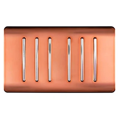 Image of Trendi 6 Gang 2 Way Rocker Double Plate Light Switch in Copper