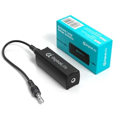 Image of DigitalLife Ground Loop Noise Isolator 3.5mm TRS Hum Eliminator