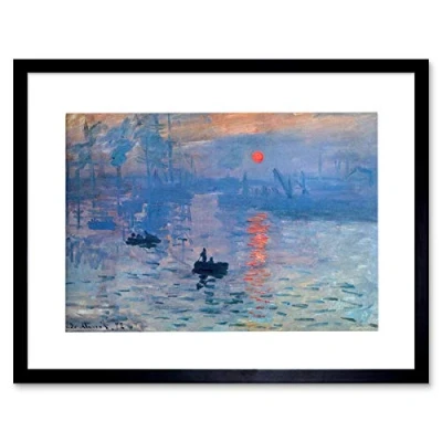 Image of Wee Blue Coo Monet Impression Sunrise Painting Frame Art Print Picture F12X233
